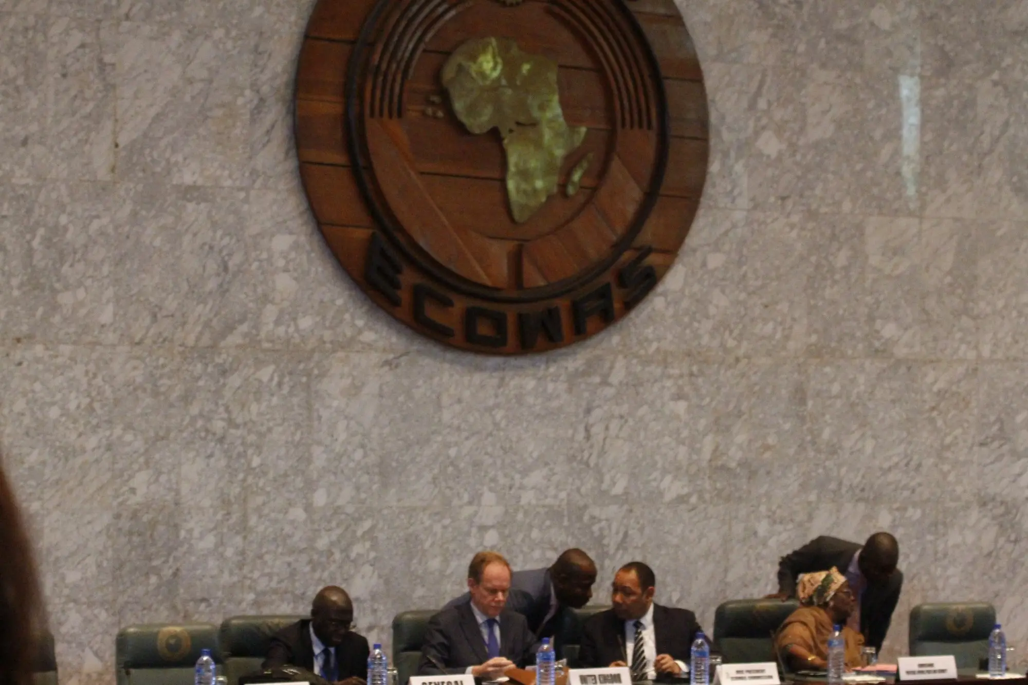 The conference hall of the ECOWAS Commission headquarters in Abuja during a UN Security Council visit