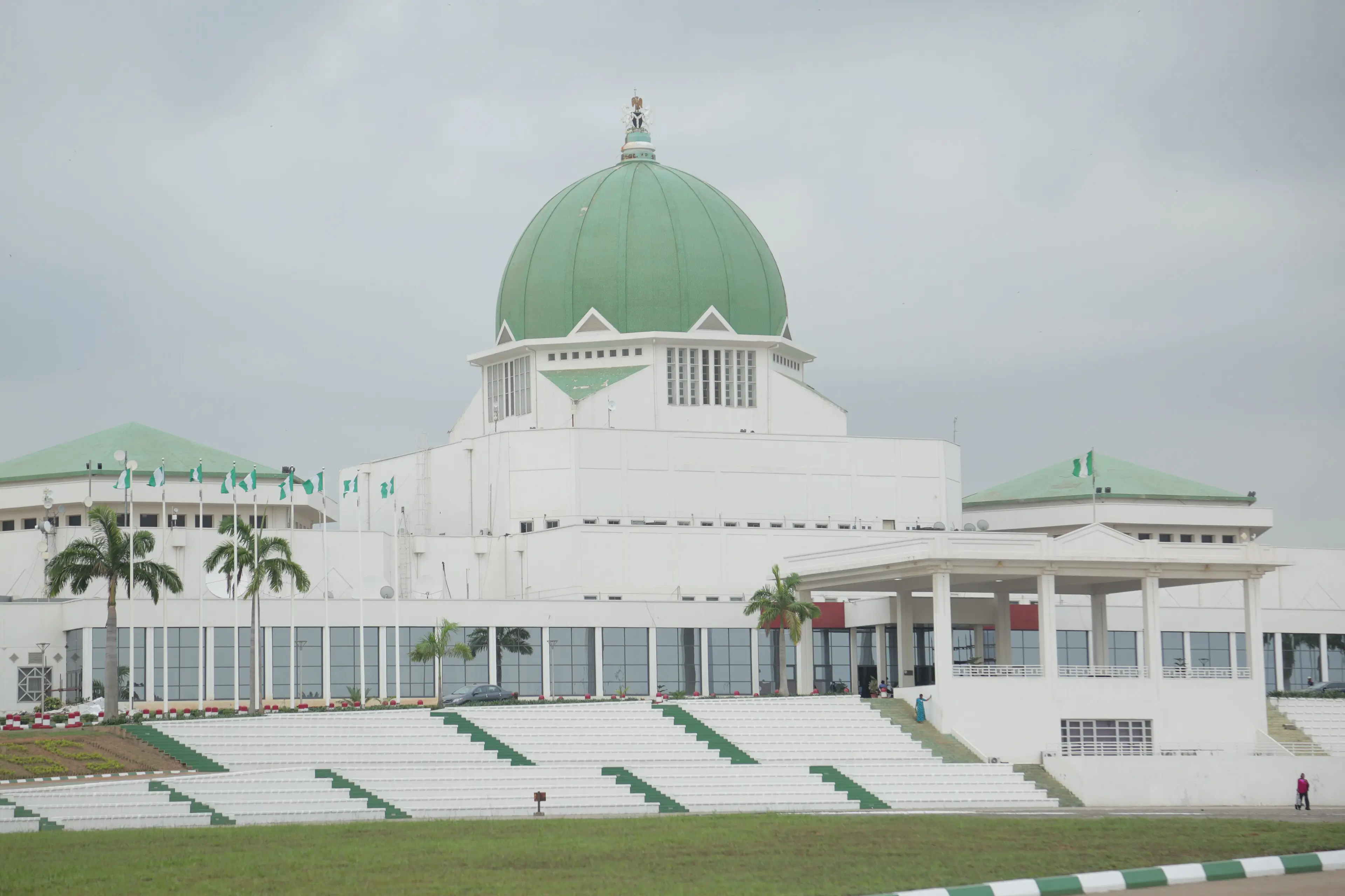 The National Assembly complex in Abuja, with its green dome