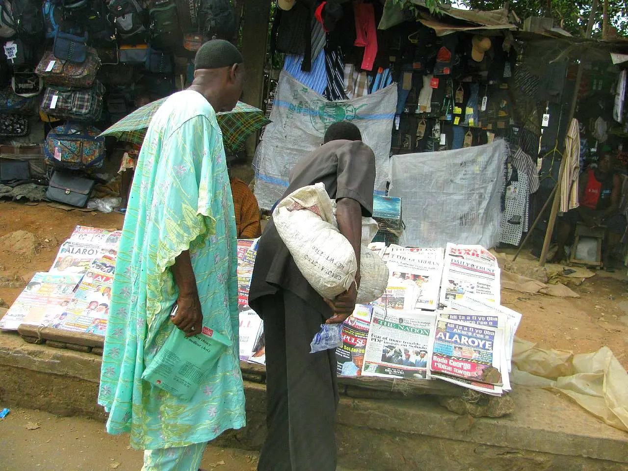 Newspapers on sale in Nigeria, file picture
